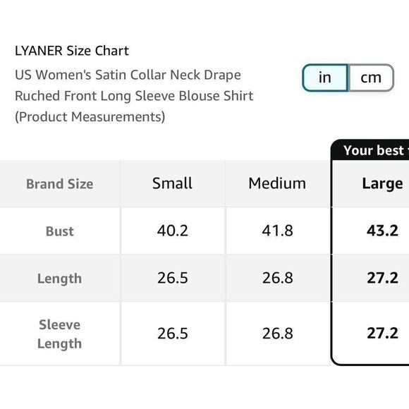 NEW Satin Collar Neck Drape Ruched Front Blouse M - Picture 5 of 6